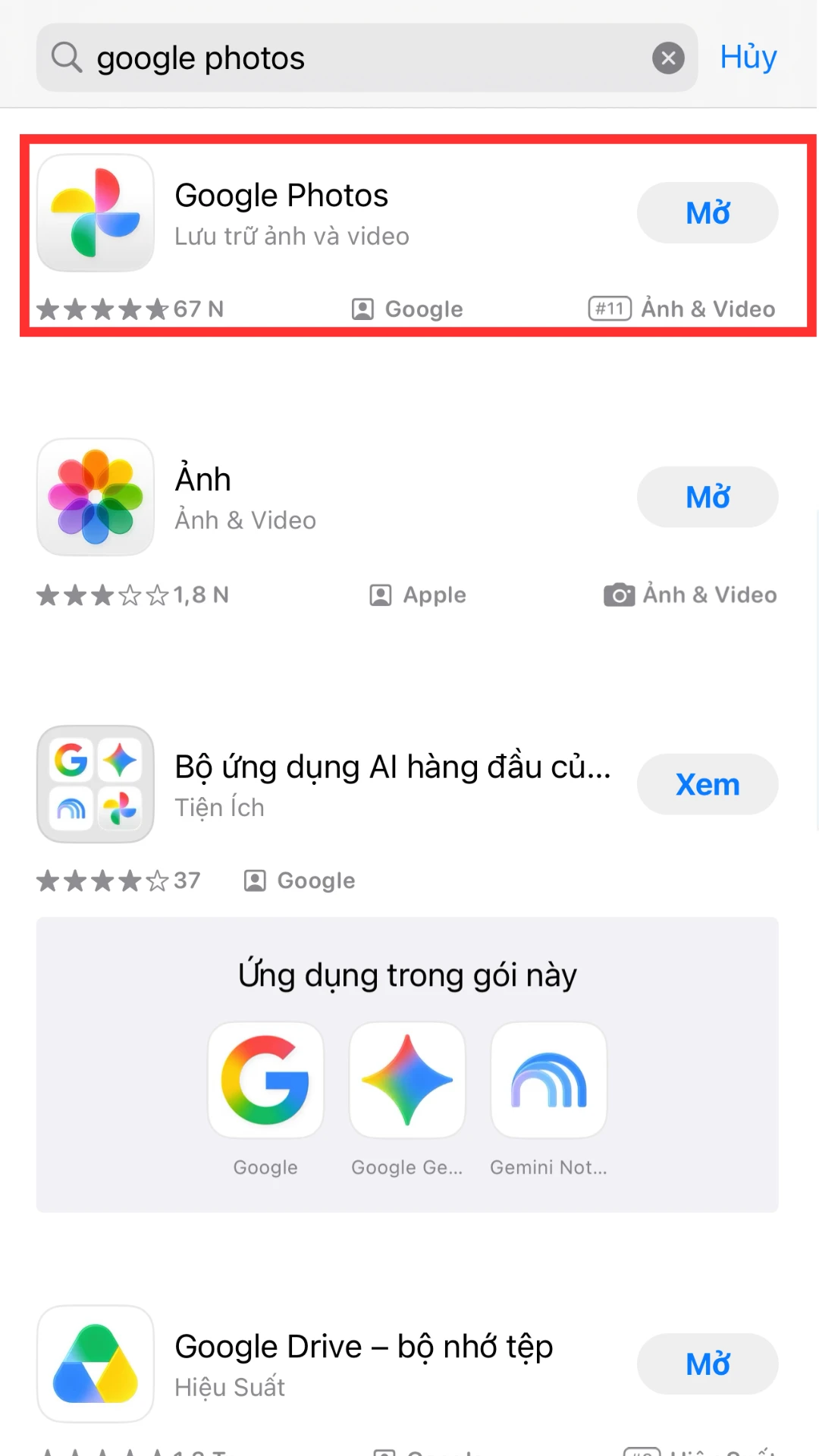 Lưu ảnh Abseiling từ Google Photos